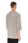 Grey Oversized Short Sleeve With Three Quarter Sleeves - Back View