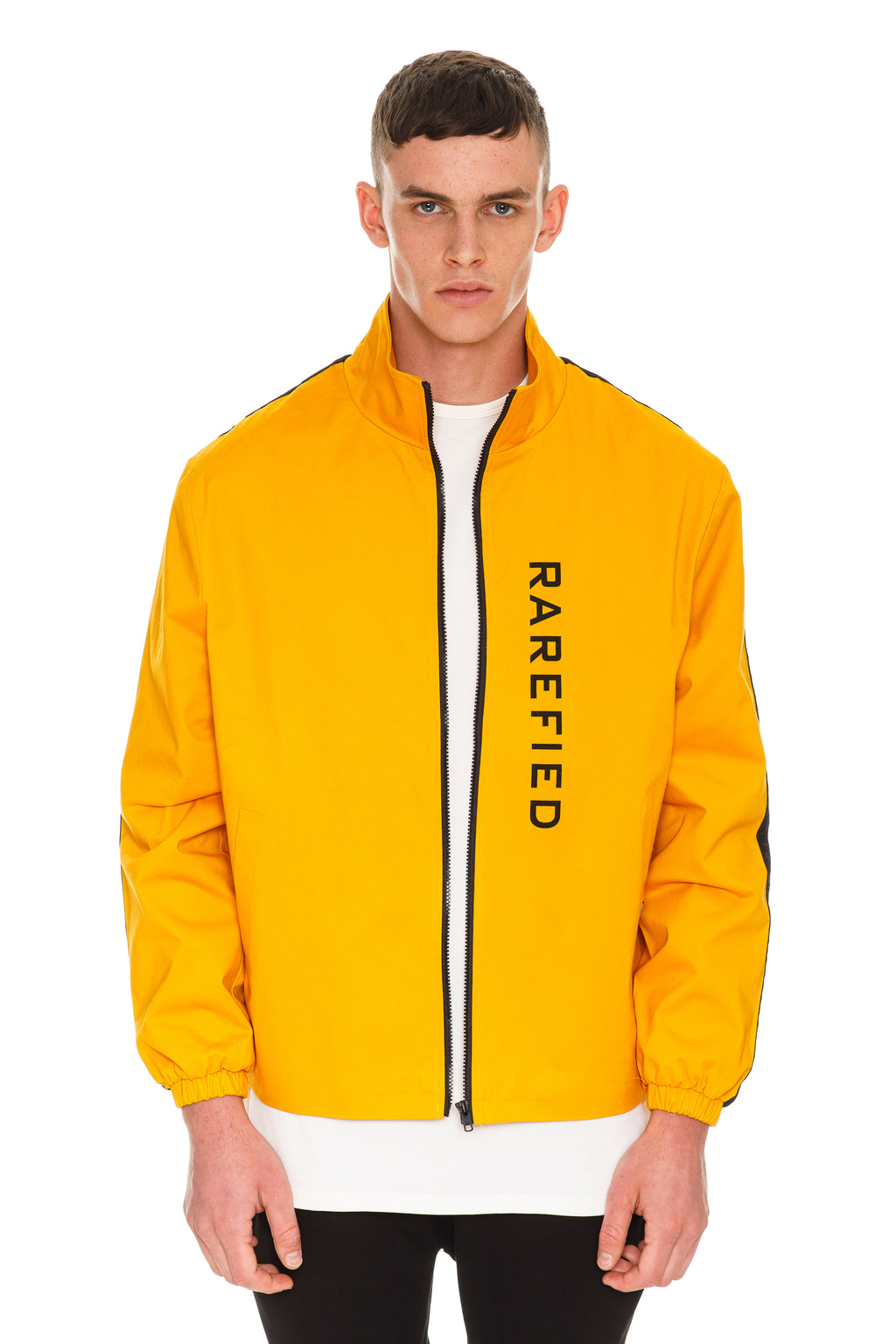 Mustard Rare Jacket With Embroidered Rarefied Quote