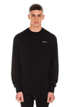 Rarefied Quote Long Sleeve T-Shirt In Black - Front View