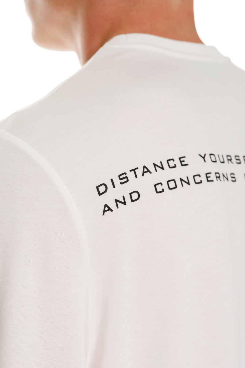 Rarefied Quote Long Sleeve T-Shirt In White With Message - Detailed View