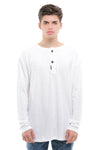 Rarefied Long Sleeve Cotton Mixed Blend T-Shirt - Front View