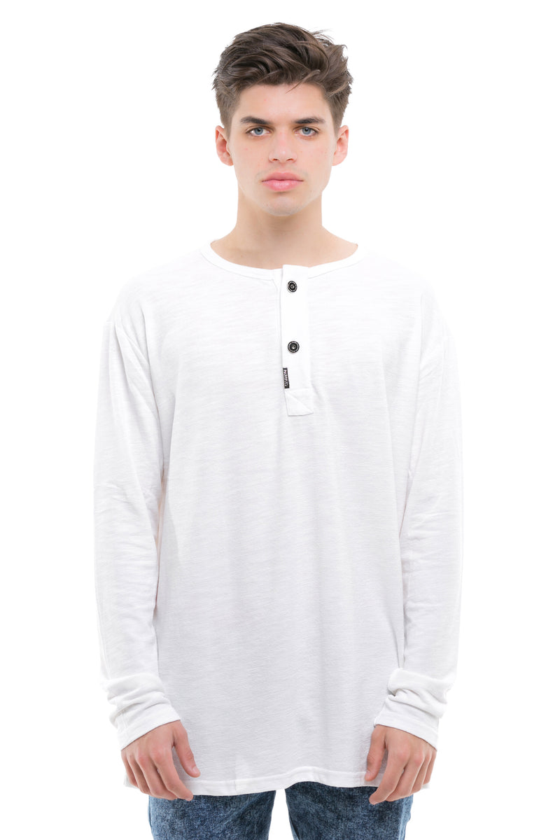 Rarefied Long Sleeve Cotton Mixed Blend T-Shirt - Front View