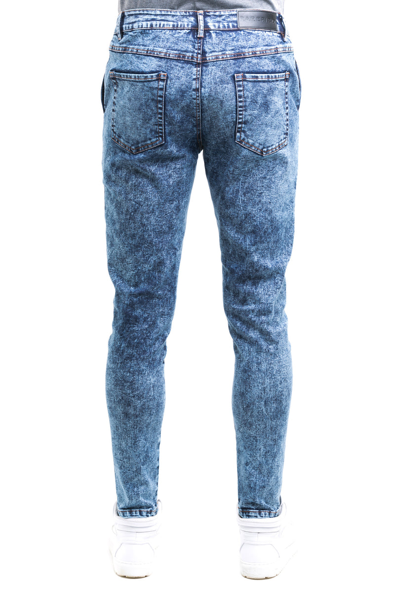 Haze Jeans With Tapered Straight Cut Finish Throughout The Leg - Back Patched Pockets