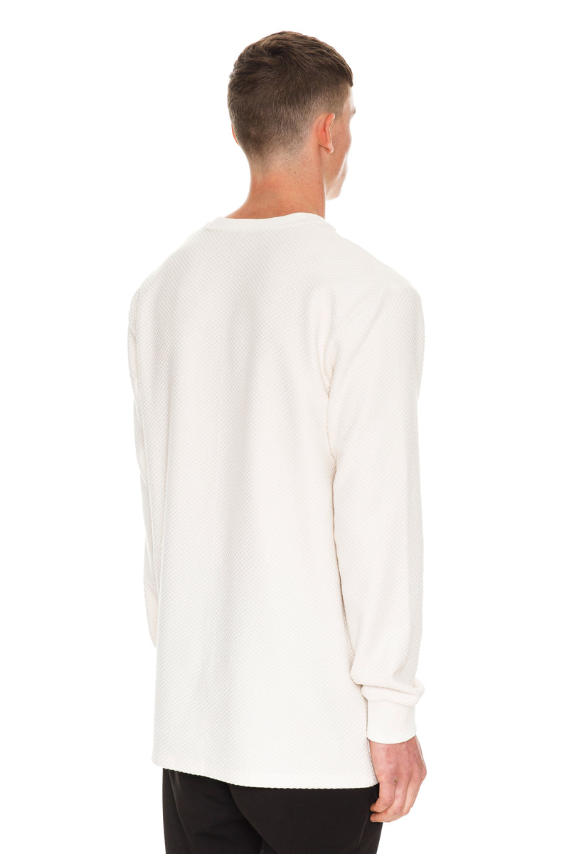 Rare Exclusive White Crew Neck Long Sleeve - Back View